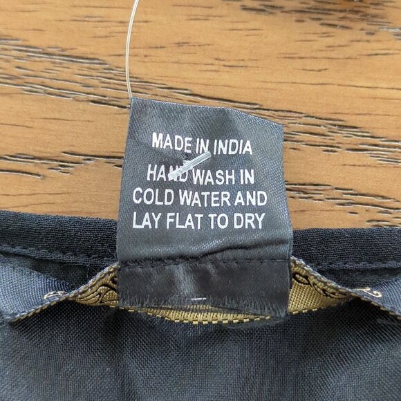 Silk Threads Sheer Black Tunic Dress Sz S With Abstract‎ Pattern Sequin Sleeve - Picture 13 of 16